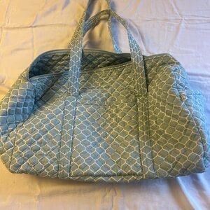 Elegant Quilted Blue Travel Bag